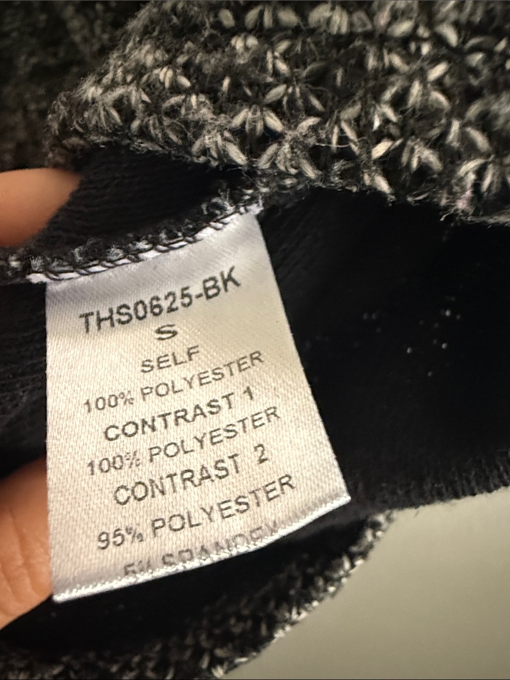 THML S Black Gray Textured Boho Top Embroidered Velvet Floral Bib Ruffle Sleeves - Picture 6 of 6